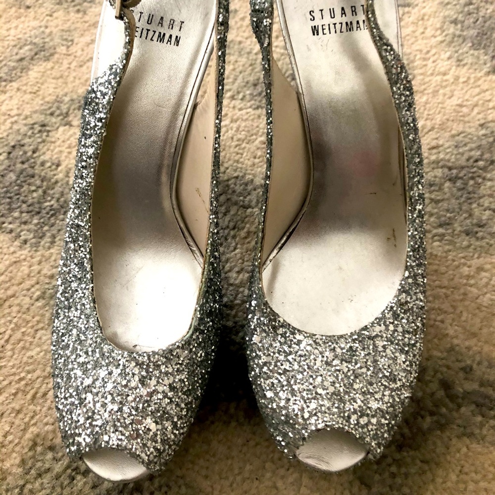 STUART WEITZMAN GLITTER PLATFORM